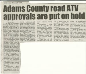 ATV/UTV County Roads 10-21-20